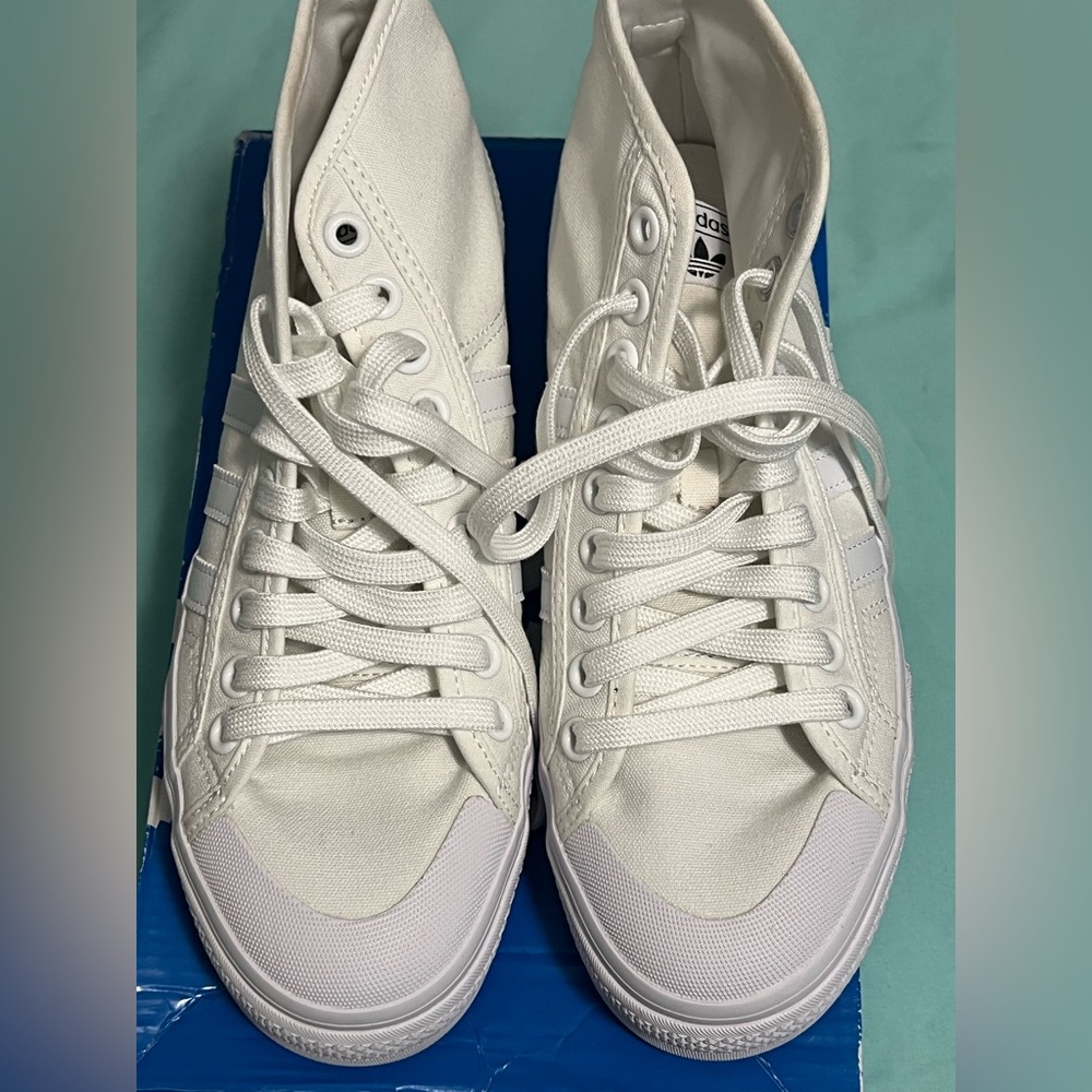 Adidas Nizza Platform Mid White Sneakers